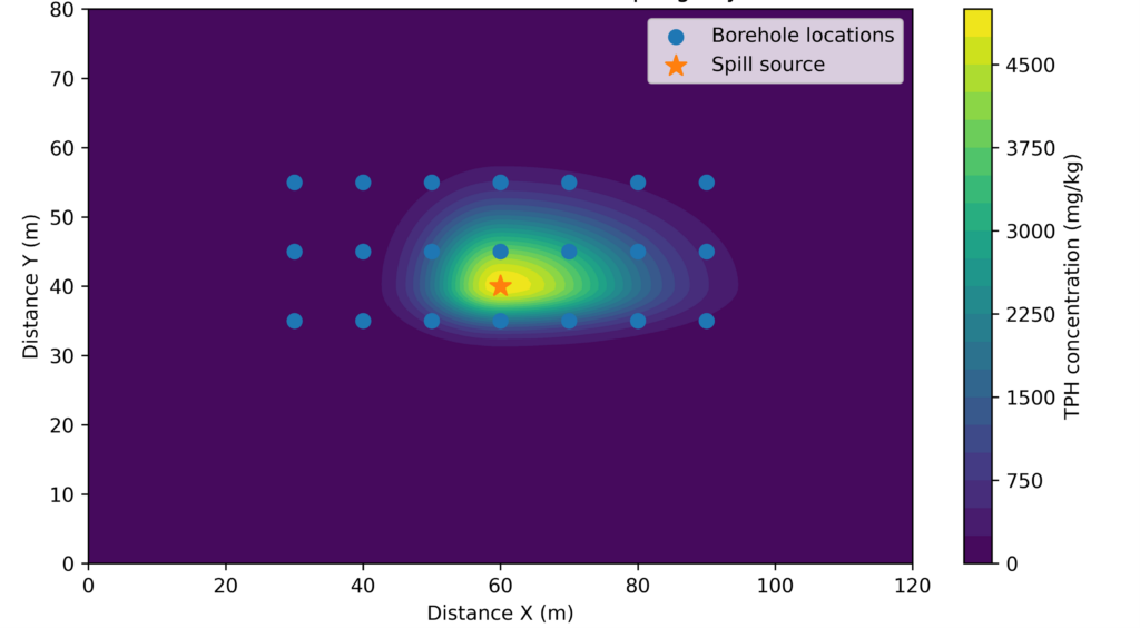A monte carlo simulation looking at reducing under excavation risks in soil contamination remediation.